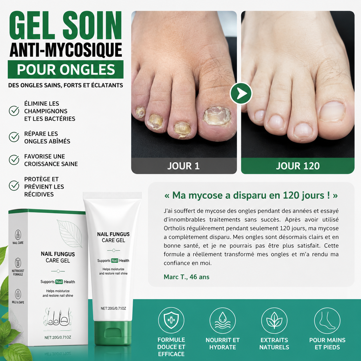 GEL CONTRE LES MYCOSES DES ONGLES MCY