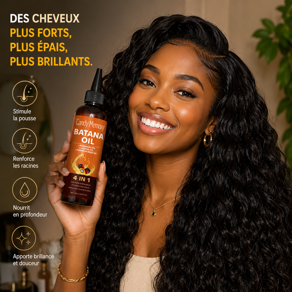 PURE HUILE DE BATANA - Boostez la croissance de vos cheveux