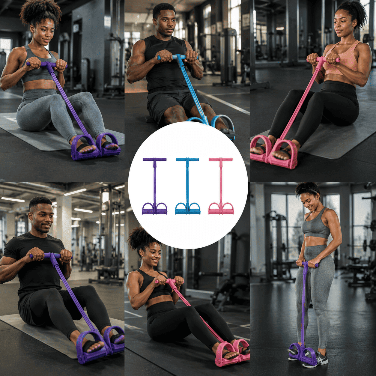 Élastique de musculation avec pédales