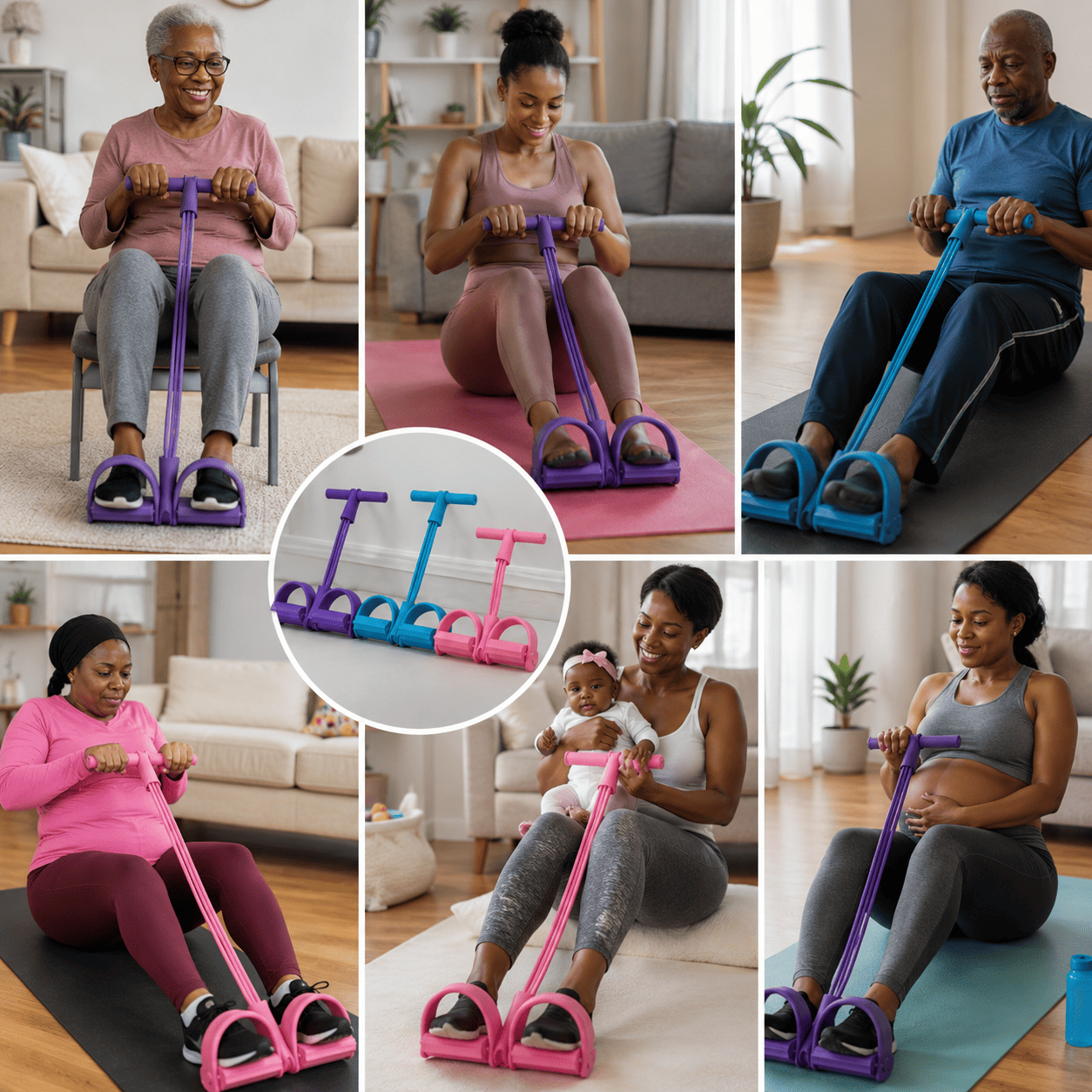 Élastique de musculation avec pédales